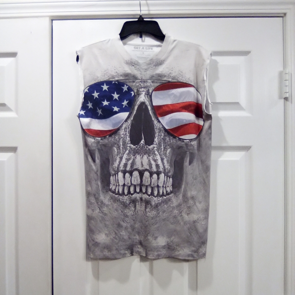 Get A Life Skull Unisex Shirt Size S - Picture 2 of 7